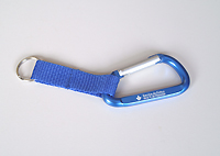 Blue Carabiner SPVM Keychain.